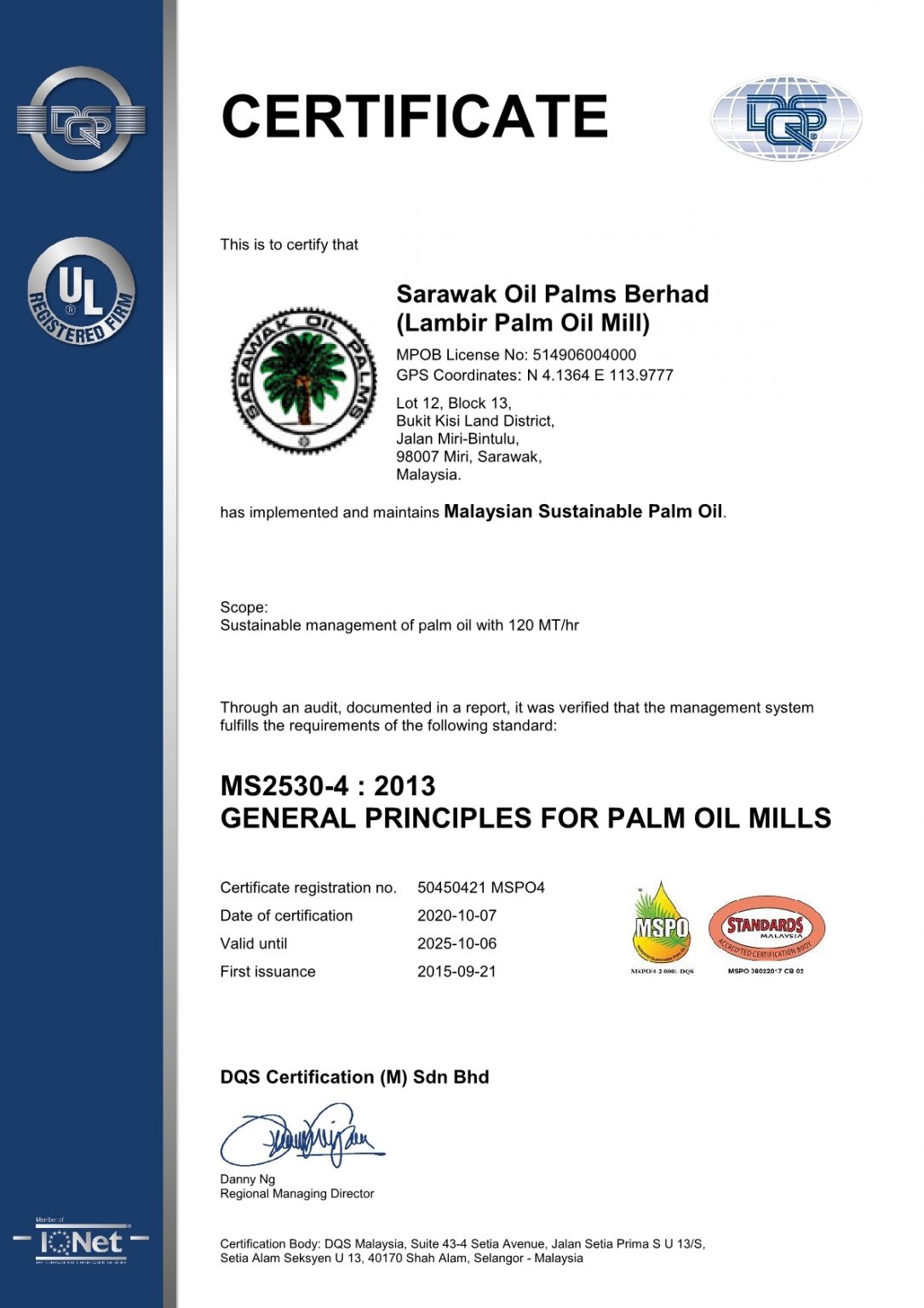 Mspo Sarawak Oil Palms