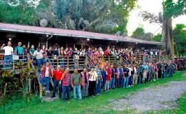 SOP Employees happily celebrating the Kasi Jadi Gawai Celebration 2025 at Gua Longhouse Chalet Miri