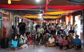 Residents and SOP Foundation reps after the spectacles handover, with residents wearing their new specs